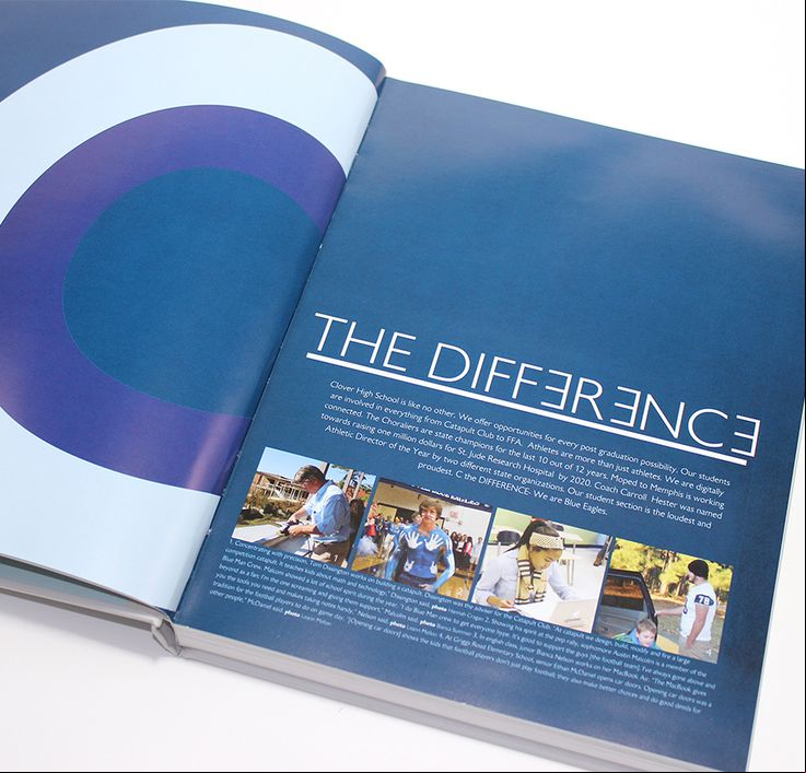 clover high school clover yearbook opening spread printed