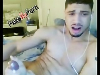 fine ass dude jerking off and busting a fat nut