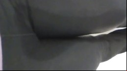 girl wetting her tight yoga pants 2