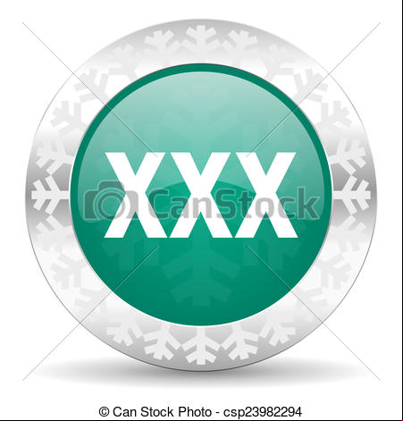 xxx green icon christmas button porn sign stock illustration
